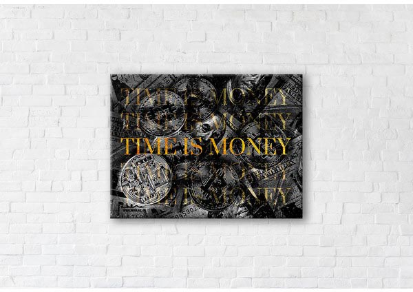 

Картина на холсте IBR Time is money Black 110x145 см