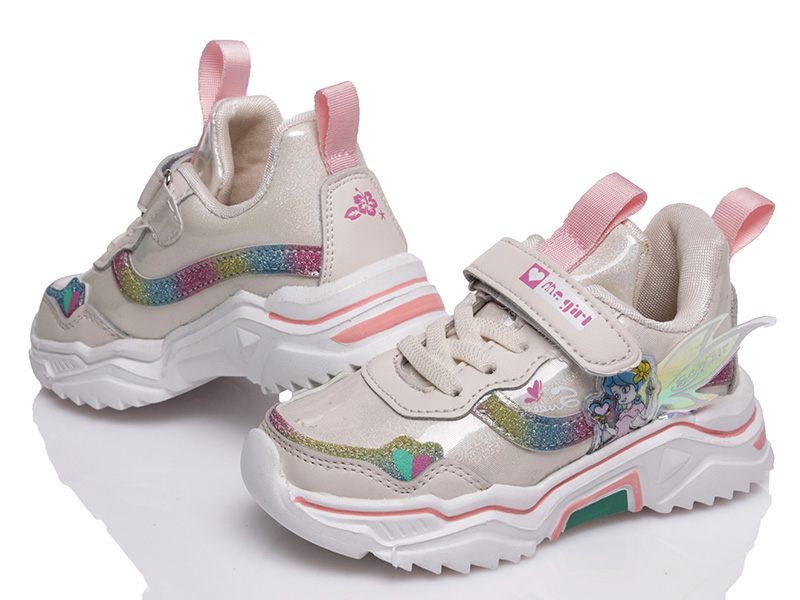 

Детские кроссовки деми Kidsmix 90-23 beige(26-28) для девочки Бежевый р.26