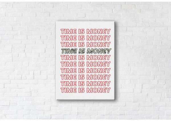 

Картина на холсте IBR Words Money 110x145 см