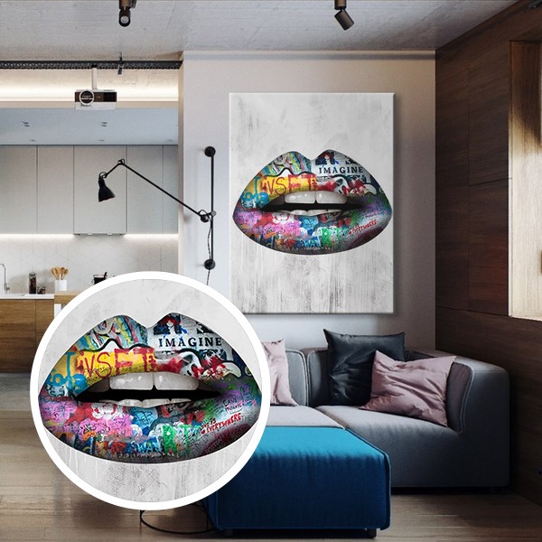 

Картина на холсте IBR Lips 50x65 см