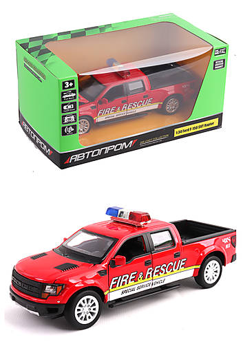 

Машина металл 1:34 Ford F-150 SVT Raptor-Police свет, звук Автопром (68424)