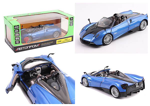 

Машина металл 1:24 Pagani Huayra Roadster свет, звук Автопром (68264B(B))