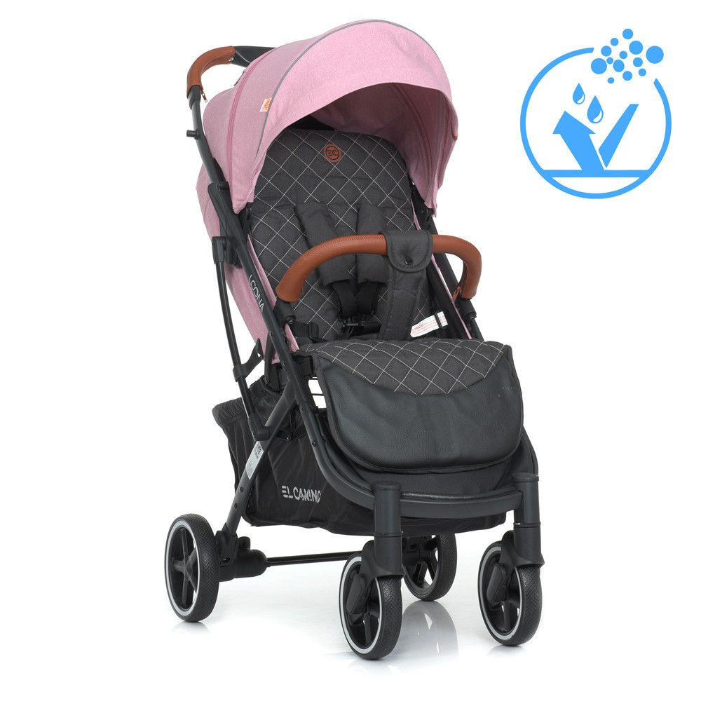 

Всесезонная детская коляска El Camino с поворотными передними колесами ME 1090L LOONA Pink
