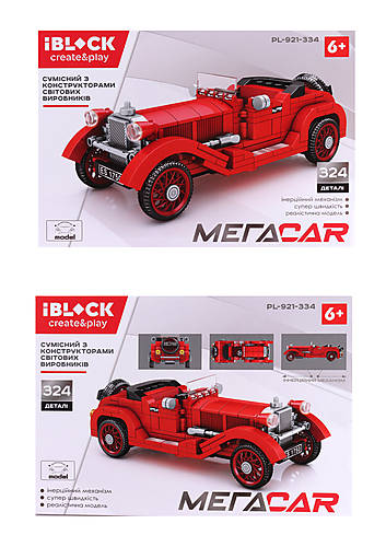 

Конструктор МЕГАCAR, 324 детали (красный) IBLOCK (PL-921-334)