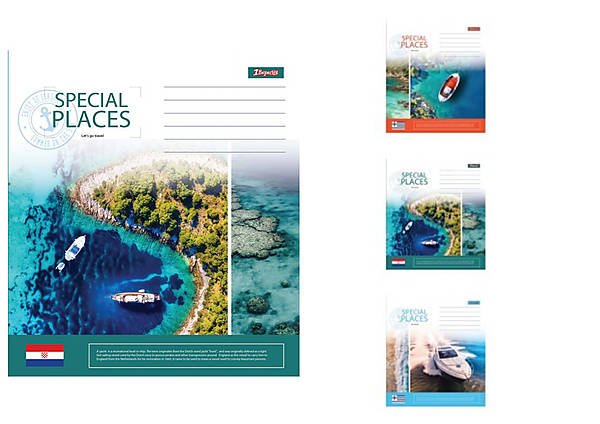 

Тетрадь А5 36 листов в клетку Spacial places (15шт. в упак 5 дизайнов) 1 Вересня (764929)
