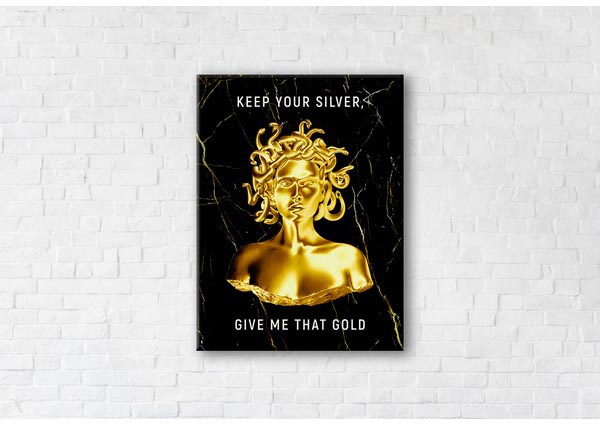 

Картина на холсте IBR Golden Medusa 75x100 см
