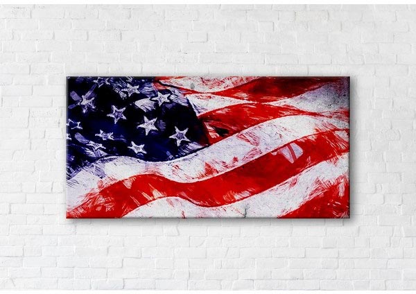 

Картина на холсте IBR USA Flag 60x120 см