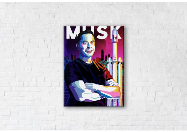 

Картина на холсте IBR Elon Musk 75x100 см