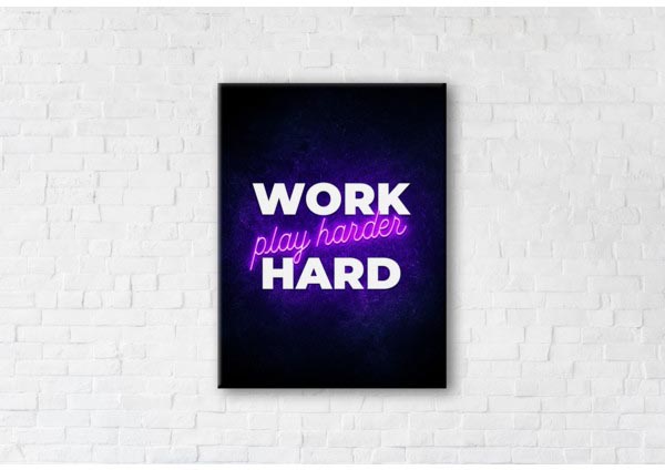 

Картина на холсте IBR Work hard, play harder 75x100 см