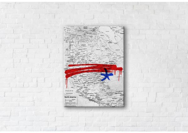 

Картина на холсте IBR USA Map White 90x120 см