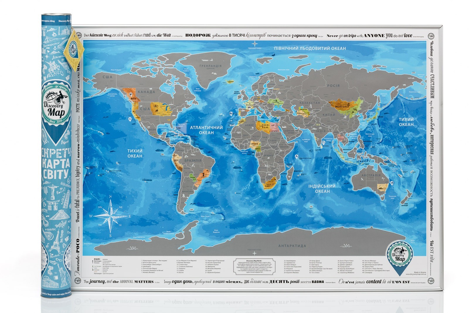 

Скретч-карта світу Discovery Map укр.