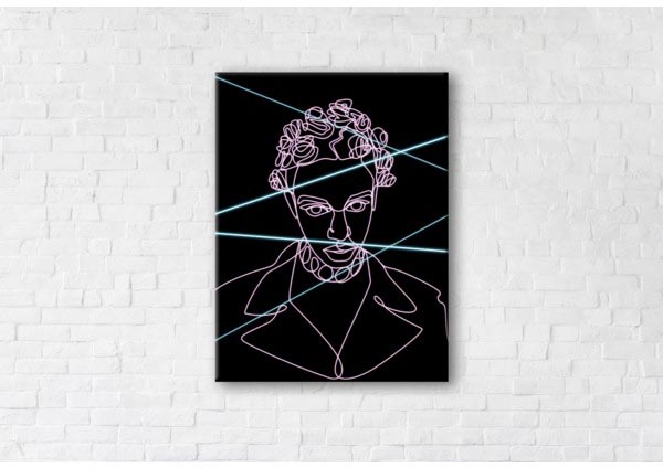 

Картина на холсте IBR Black Neon 50x65 см