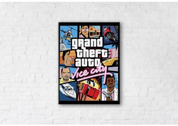 

Картина на холсте IBR GTA Vice City 110x145 см