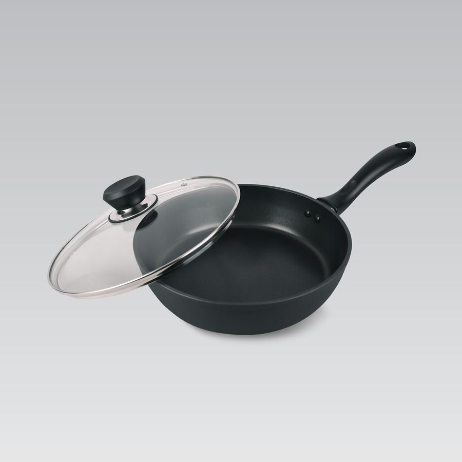 

Сковорода Maestro MR-1205-28 Quan Tanium (28см) с крышкой Чёрный