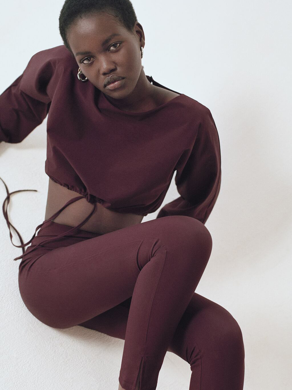 

Леггинсы Zara 00264808605 M Бордовые