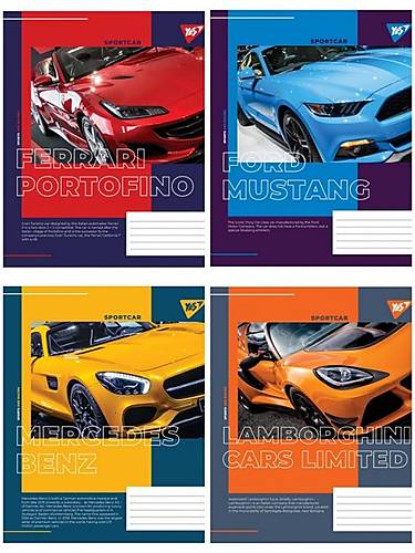 

Тетрадь А5 36 листов в линию Limited cars (15шт в упак микс) YES (765017)