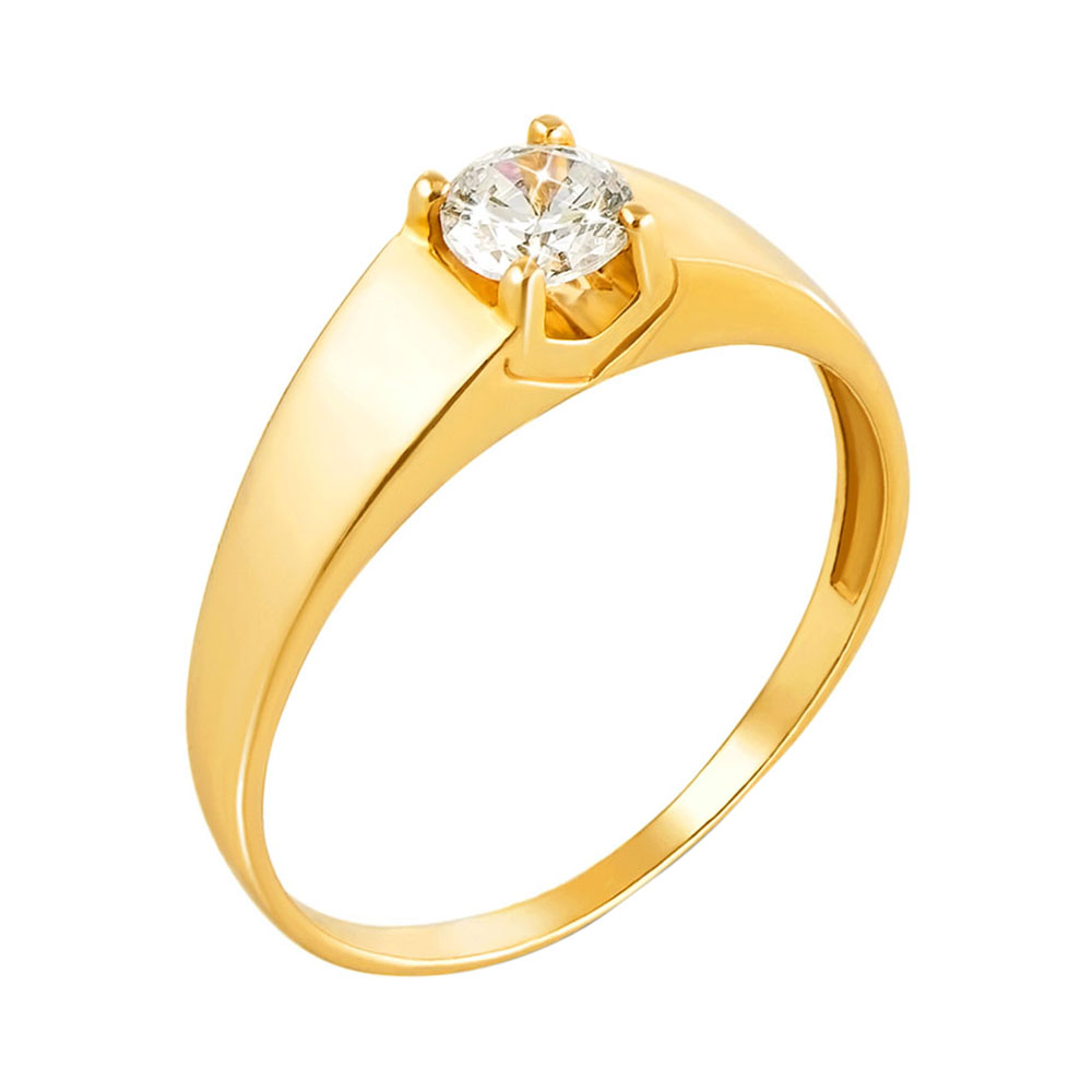 

Кольцо в желтом золоте Совершенство с фианитом 17.5 размера