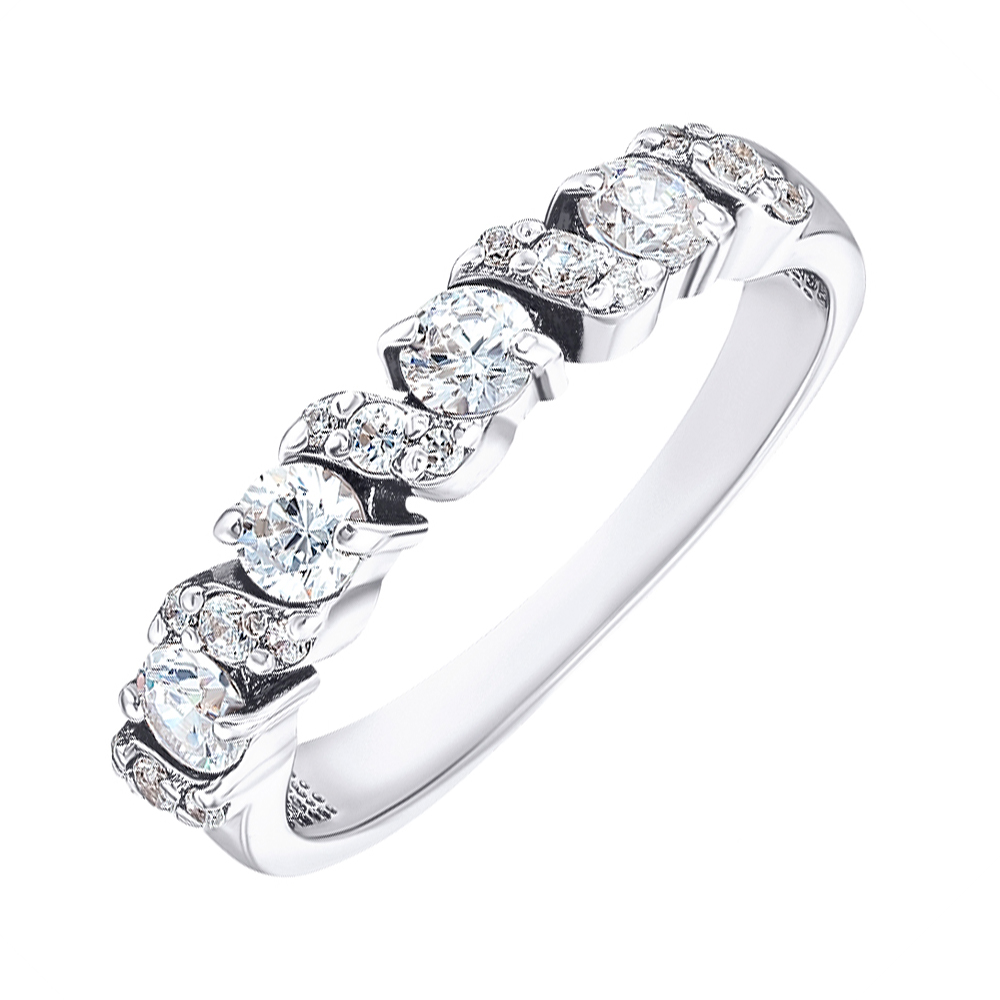 

Серебряное кольцо с цирконием Swarovski 000144871 15 размера