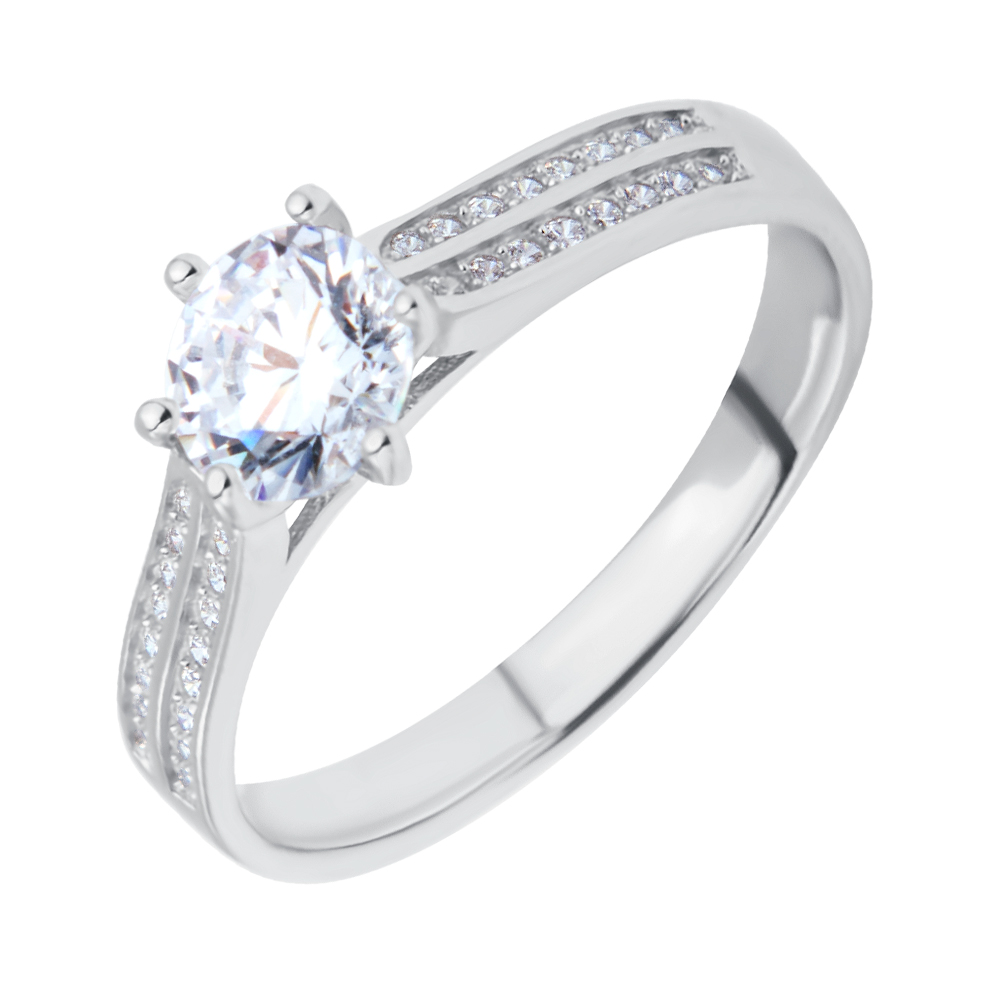 

Серебряное кольцо с фианитами 000116486 16 размера