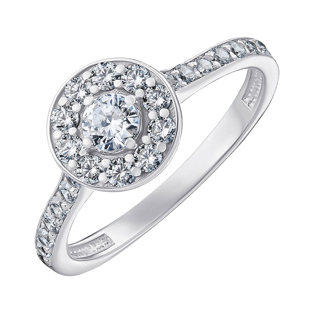 

Серебряное кольцо с фианитами 000148313 16 размера