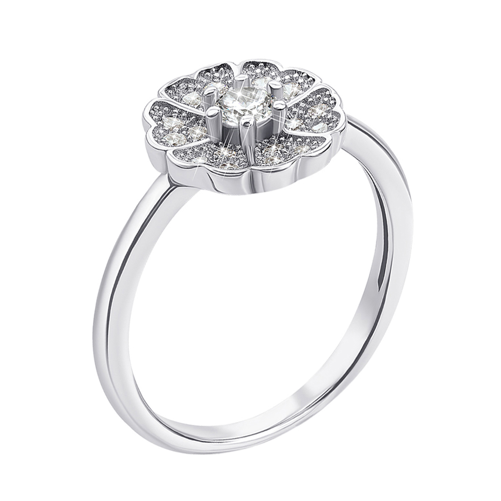 

Серебряное кольцо с фианитами 000117762 18 размера