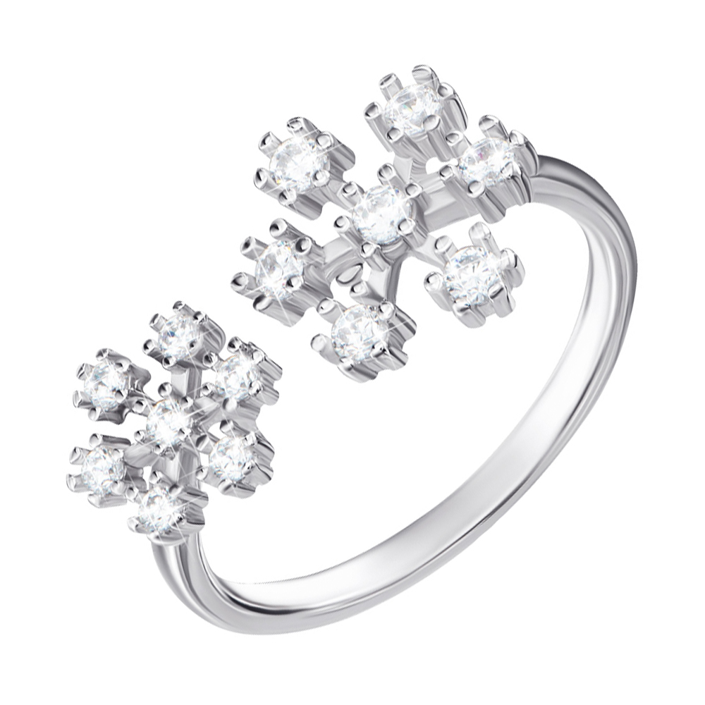 

Серебряное кольцо с цирконием 000125439 б/р размера