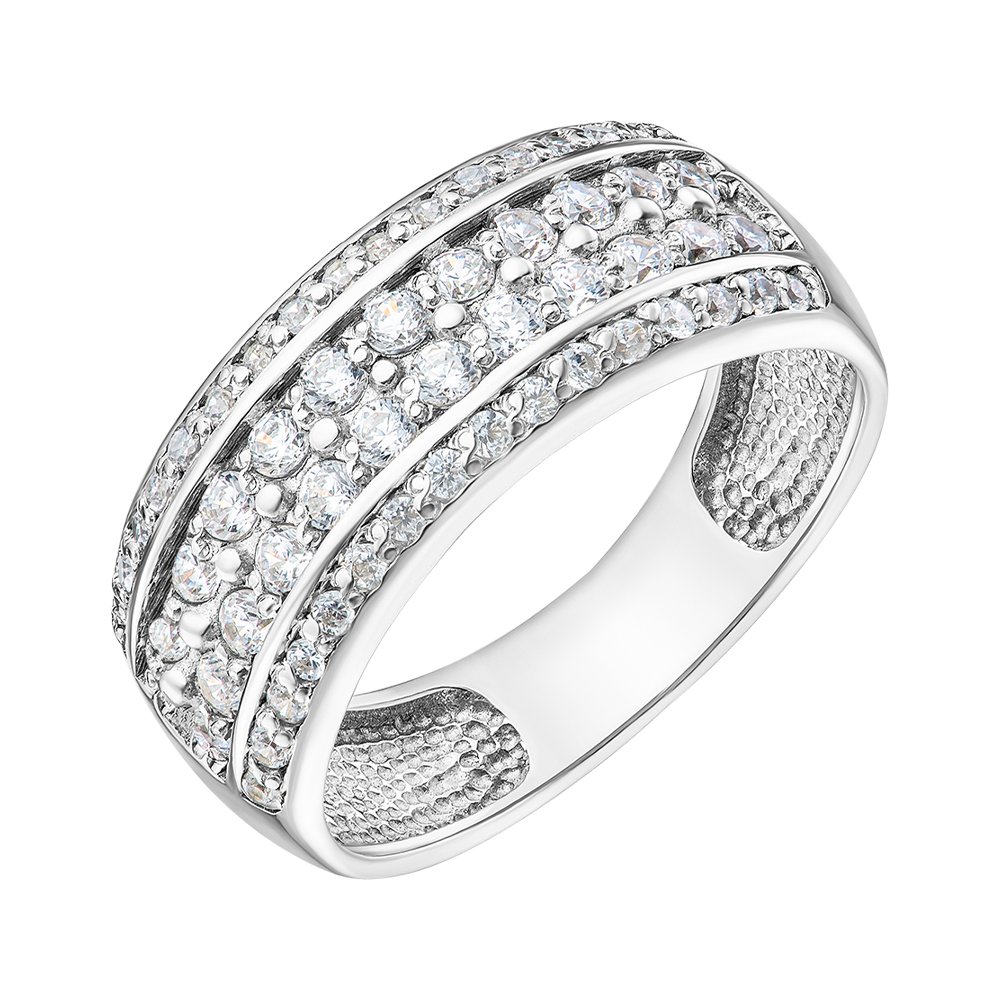 

Серебряное кольцо с фианитами 000149279 19 размера