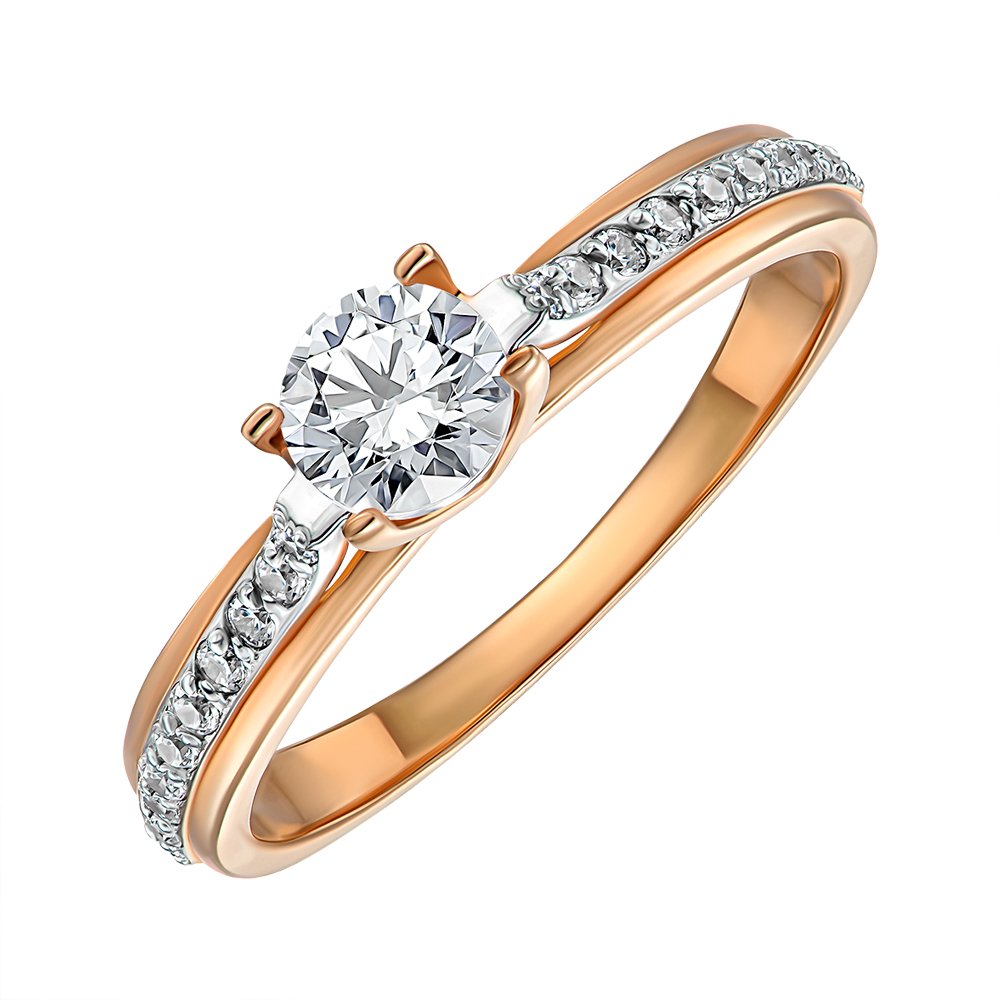

Кольцо из красного золота с Swarovski Zirconia 000122759 15 размера