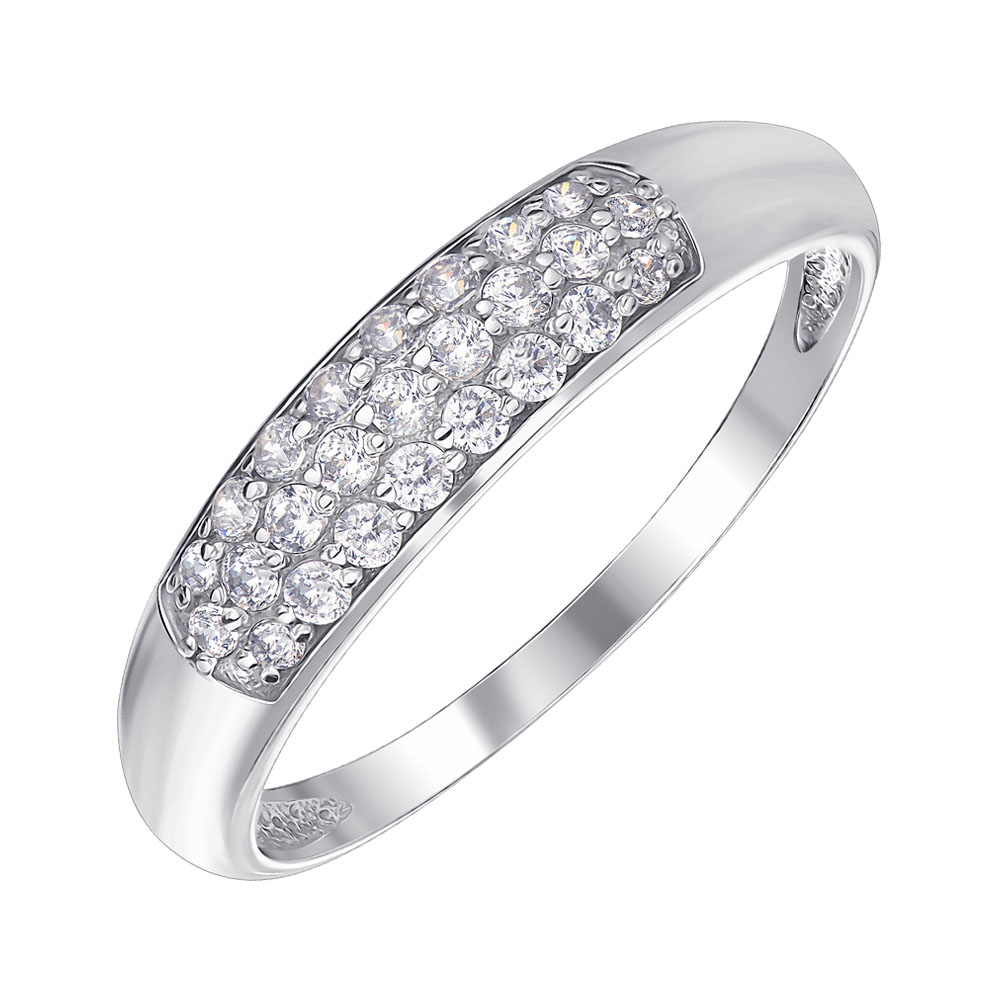 

Серебряное кольцо с фианитами 000145970 18 размера