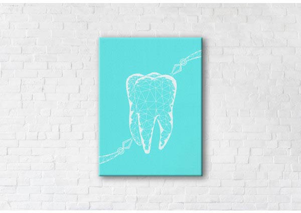 

Картина на холсте IBR Graphic Tooth 110x145 см