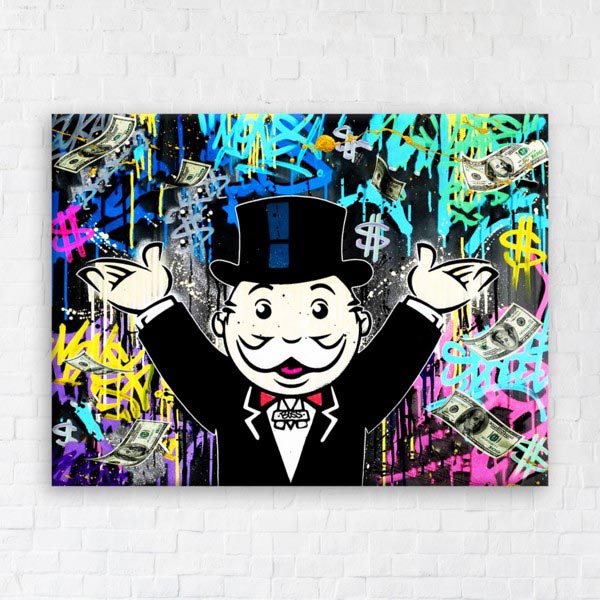 

Картина на холсте IBR Graffiti Monopoly 90x120 см