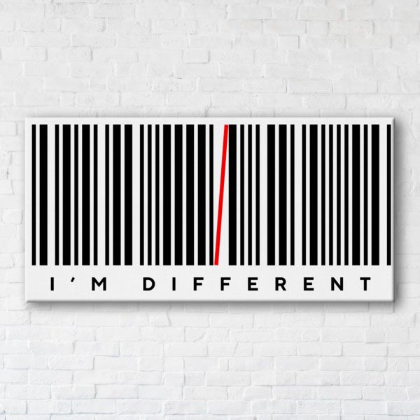 

Картина на холсте IBR Different 90x180 см