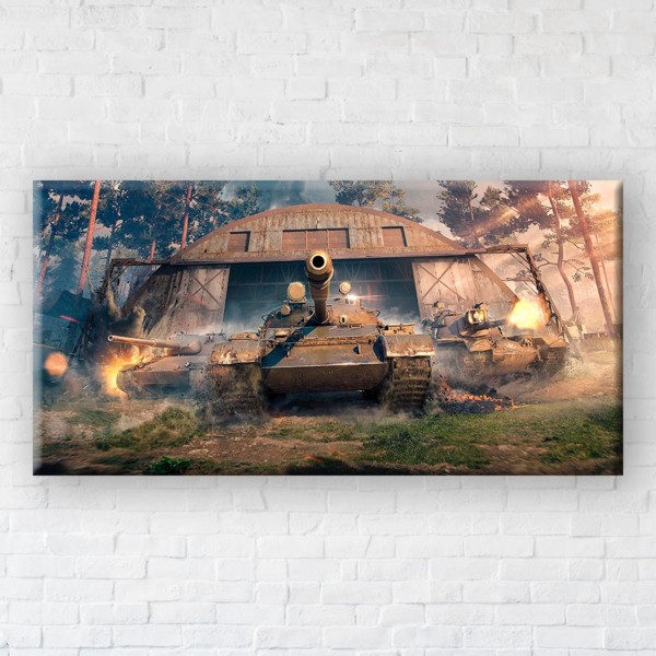 

Картина на холсте IBR World of Tanks 50x100 см
