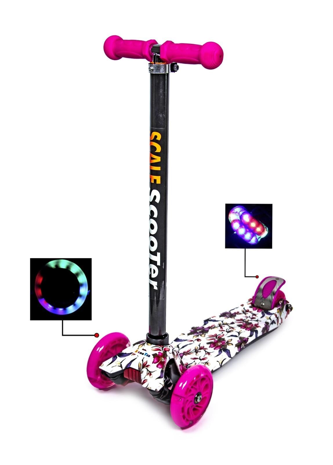 

Самокат детский Maxi Scale Scooter(свет.колеса) Print Flowers