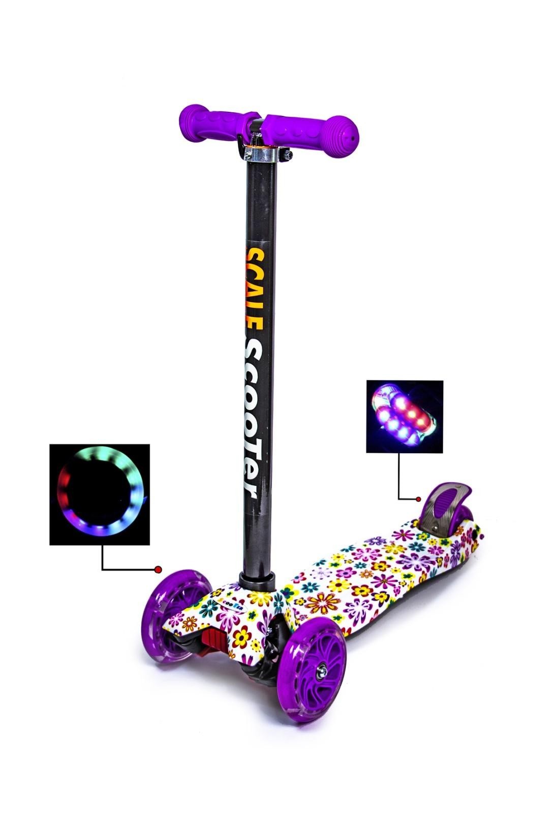 

Самокат детский Maxi Scale Scooter(свет.колеса) Prints Violet Flowers