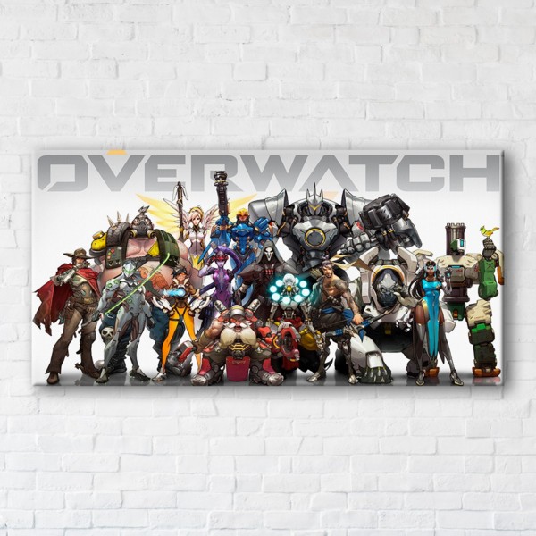 

Картина на холсте IBR Overwatch All Heroes 60x120 см