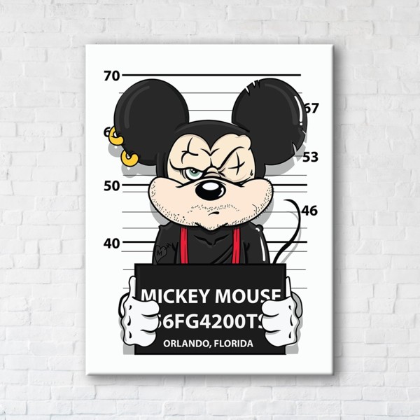 

Картина на холсте IBR Mickey Prisoner 45x60 см