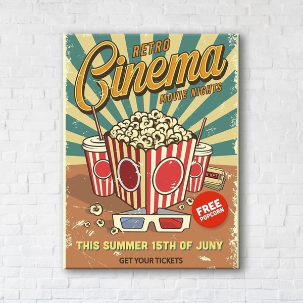 

Картина на холсте IBR Cinema 110x145 см