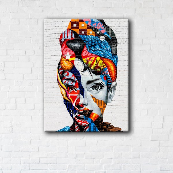 

Картина на холсте IBR Graffiti Audrey Hepburn 45x60 см