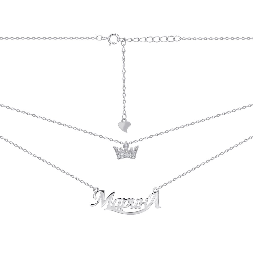 

Серебряное колье с подвеской-именем Марина 000149985 42 размера