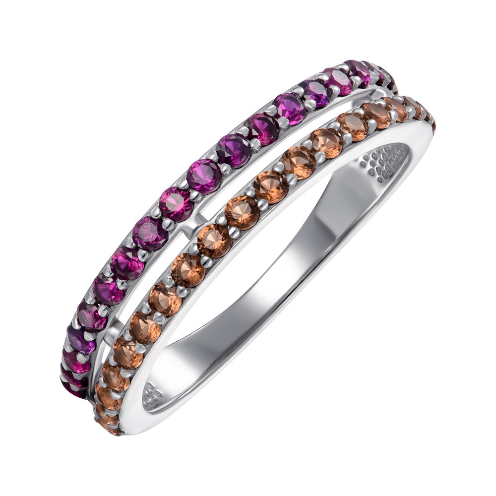 

Серебряное кольцо с фианитами 000149984 16.5 размера