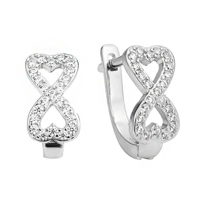 

Серебряные серьги с фианитами 000122495