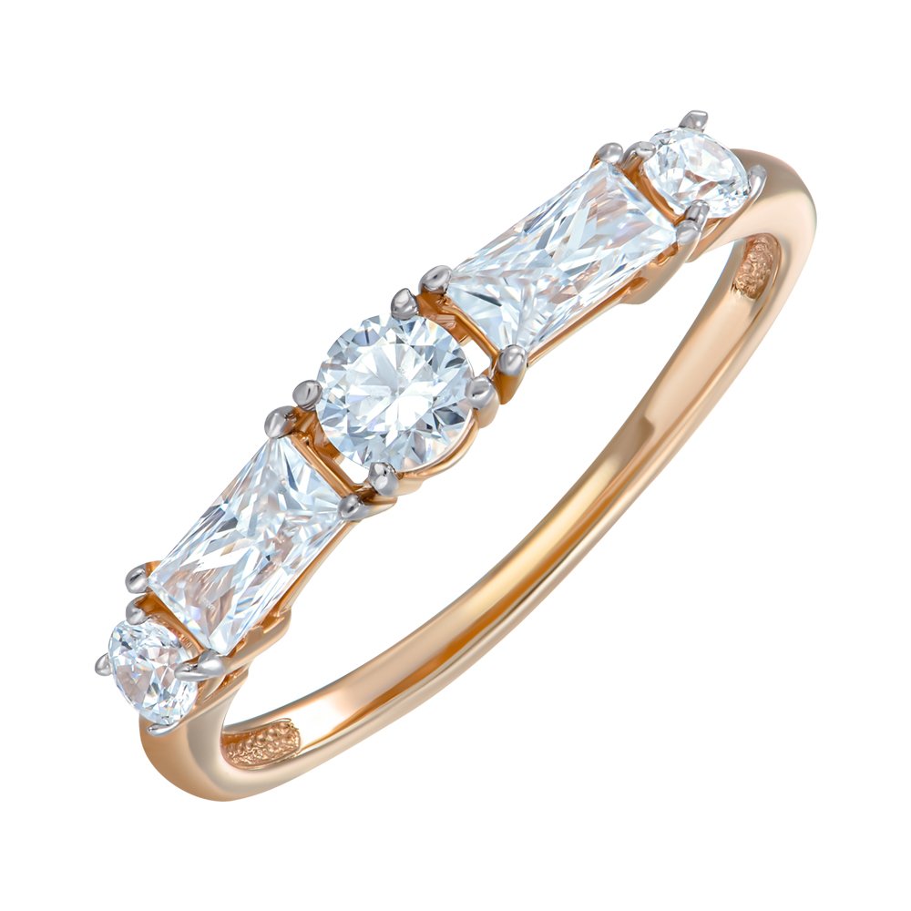 

Кольцо из красного золота с фианитами Swarovski 000149958 18.5 размера