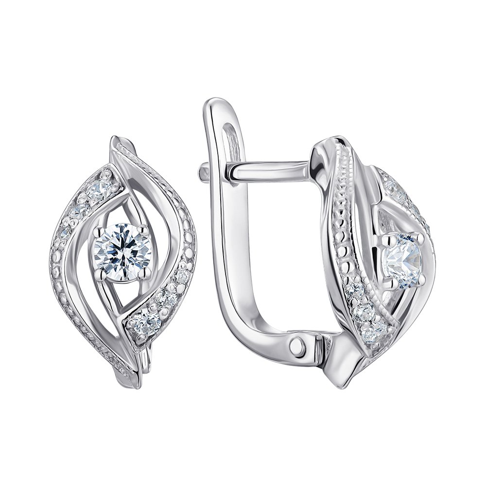 

Серебряные серьги с фианитами 000149303