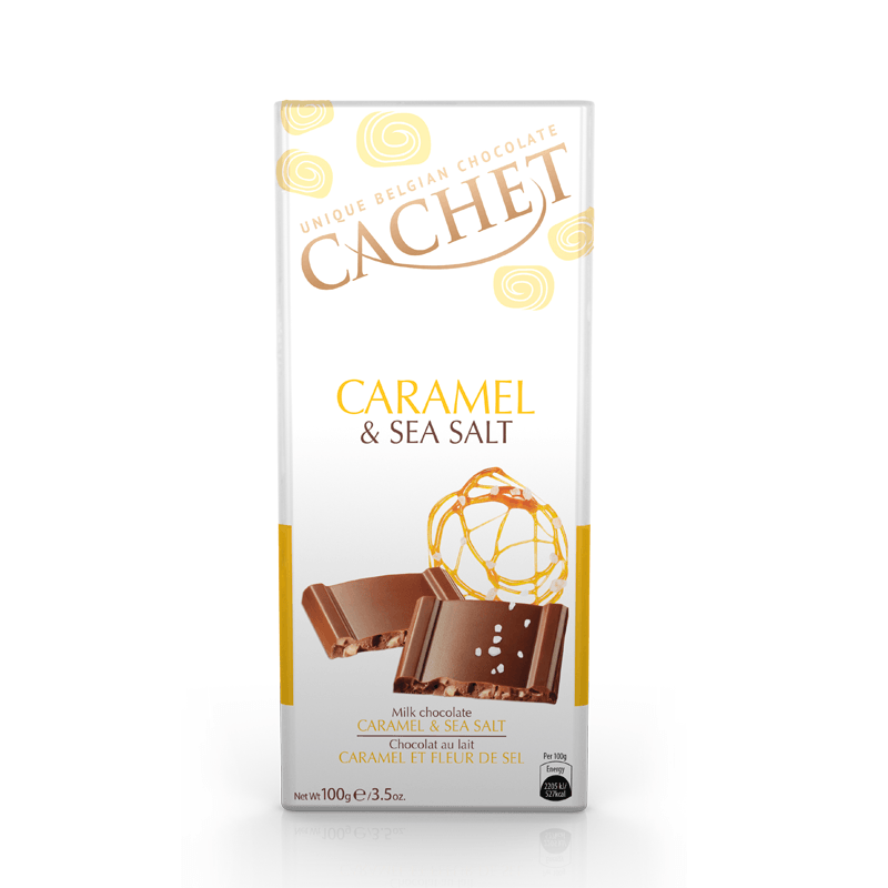 Шоколад молочний Cachet з карамеллю і сіллю 100 г – купити в Україні ...