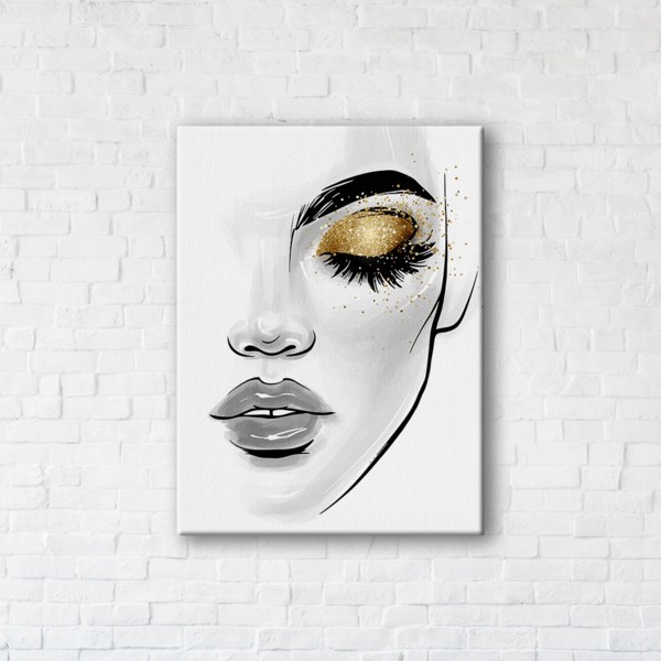 

Картина на холсте IBR Glitter & Gold 75x100 см