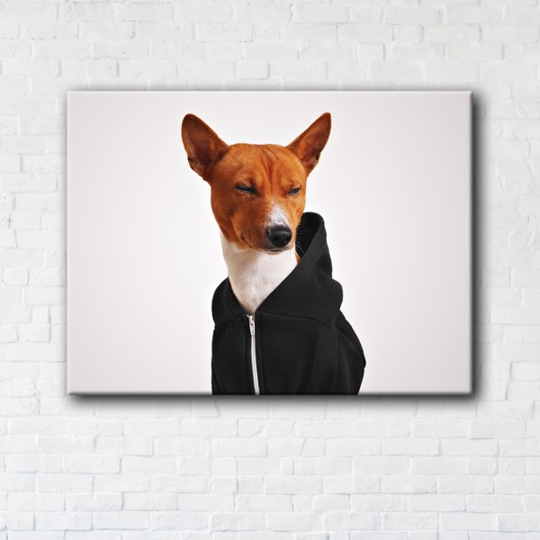 

Картина на холсте IBR Suspicious dog 90x120 см