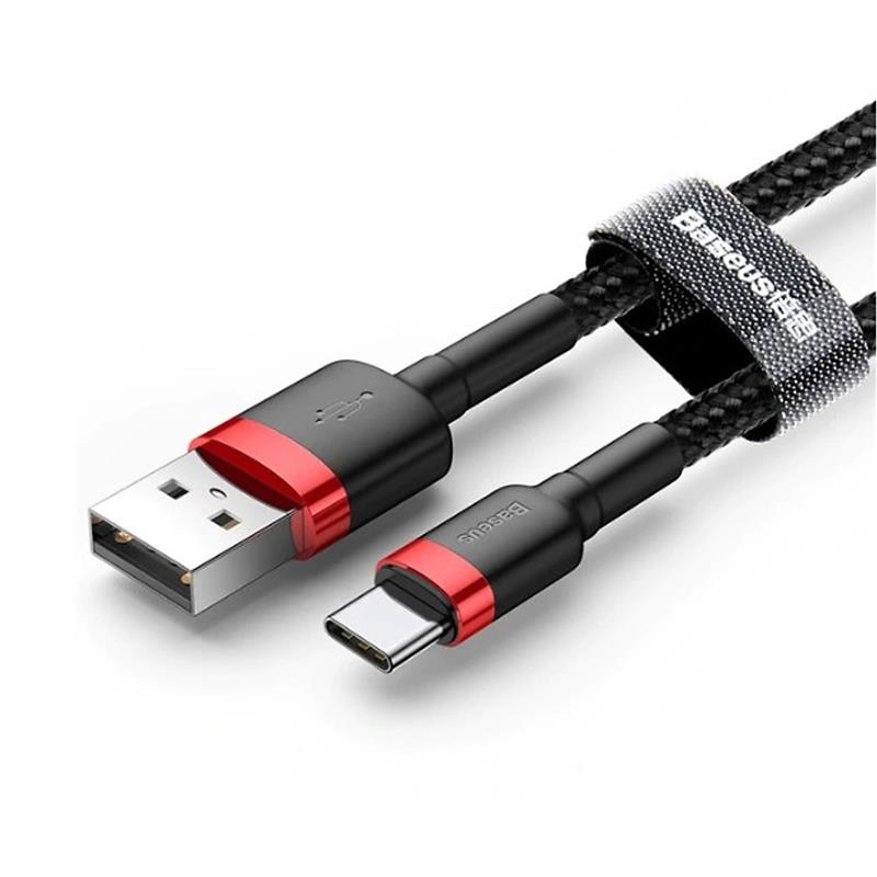 

Кабель Baseus Cafule USB-Lightning, 1.5A, 2м Black/Red (CALKLF-C19)