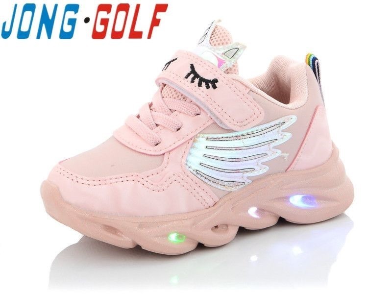 

Кроссовки для девочек со светящейся подошвой JONG GOLF A10481-8 24 розовые