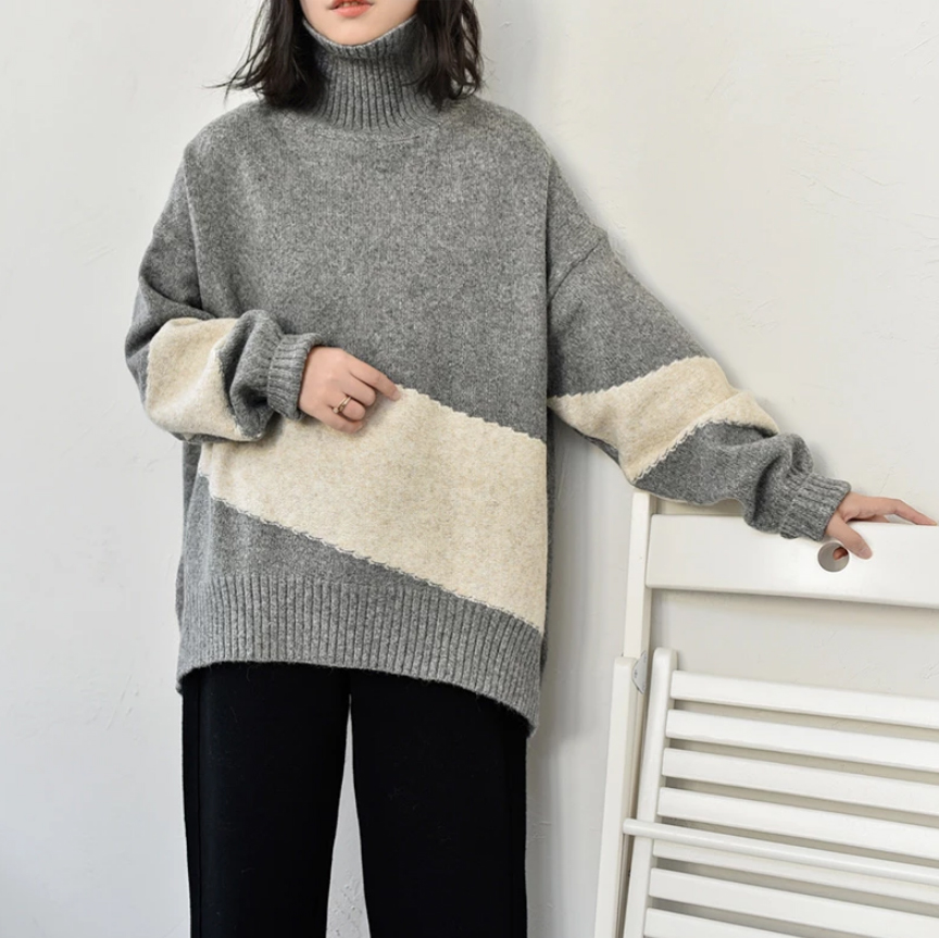 

Свитер женский с разрезами по бокам серый Shade Berni Fashion (One Size) Серый